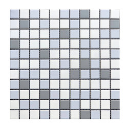 Nordic style solid color wabi-sabi gray mosaic ceramic tiles