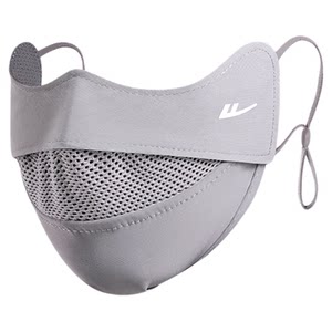 
Pull back sun protection mask for men in summer, anti-UV black sunshade mask, ice silk style, breathable, high-looking face mask for women