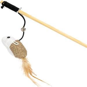 
Long pole teasing cat sticks and self-satisfied cat kitten raising cats artifact pet cat play toys that are biting mouse balls