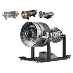 Turbofan engine assembly model toy turbine engine