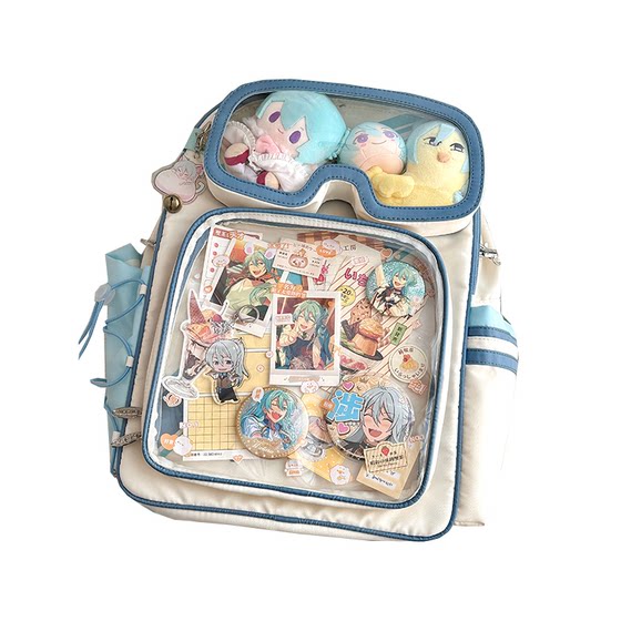 
DRDR original design ski pain bag student 2D large food DIY material shoulder large capacity school bag