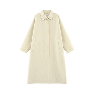 
[Maixiang] Super fine mohair wool classic retro lapel silhouette loose long double-sided woolen coat-202