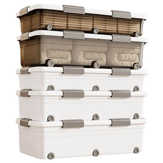 
Best helper bed storage box under the bed flat quilt shoes clothes toys wheeled drawer storage box