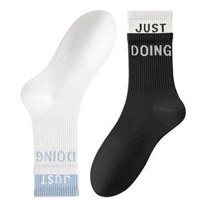 
Socks women's pure cotton sports mid-calf socks autumn and winter professional running badminton fitness with shark pants stockings
