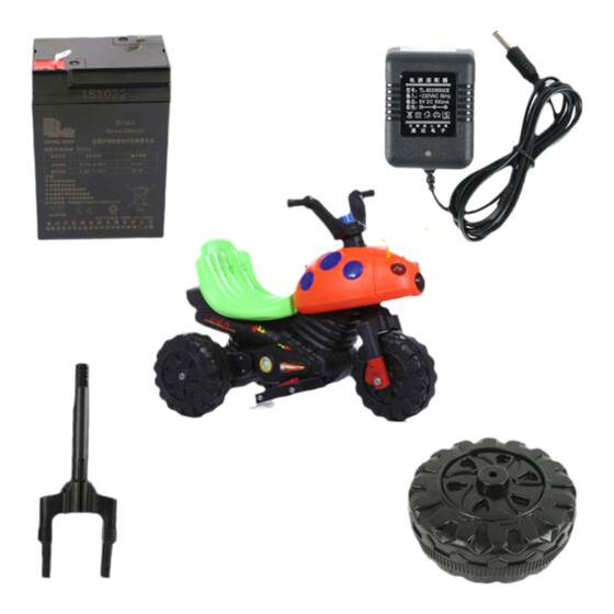 
Beetle Children's Electric Motorcycle Seven Star Ladybug Handlebar Fork Front and Rear Wheel Wheel Charger Battery Accessories