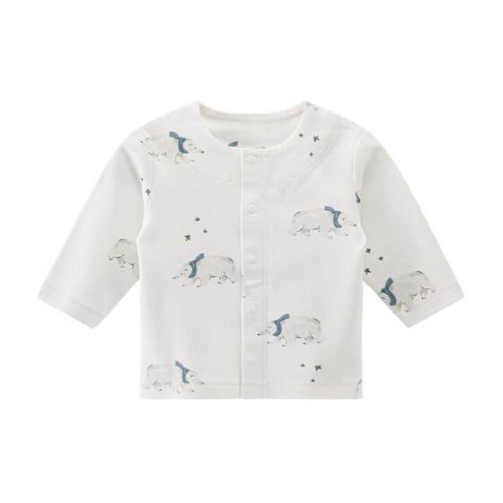 
Guaiqi Bear baby little coat pure cotton baby boy long-sleeved top spring and autumn cardigan T-shirt underwear