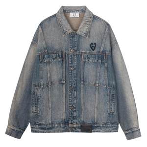 Li Yitong same style INXXAPYD retro old denim jacket men and women fashion brand American jacket top