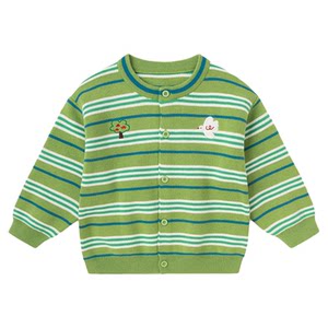 
[100% cotton] Dudu Home Children's Sweater Girl Striped Knitted Jacket Boys Outer Cardigan Baby Clothes