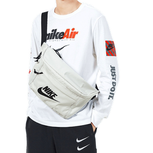 
NIKE Nike shoulder bag waist bag chest bag new gray white black hook casual crossbody bag sports bag BA5751-072