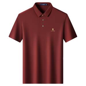 
[Father's Day Gift] Montagut short-sleeved polo shirt men's new summer cool silk T-shirt top lapel Z