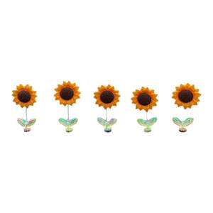 Cute shaking head -to -sunflower car ornaments to cure fresh flowers, car mid -range console rearview mirror jewelry swing
