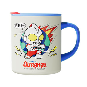 
Ultraman children's water cup household male 316 stainless steel milk cup with scale open mouth drinking water anti-fall direct drinking 3 years old