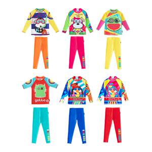 KRIO children's swimsuit, girls' and boys' split long sleeved pants, teenagers' single top clothes, sun protection, quick drying swimming