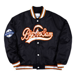 
BIG FOR SAM American embroidered baseball uniform men's spring and autumn high street loose couple hip-hop thin cotton jacket