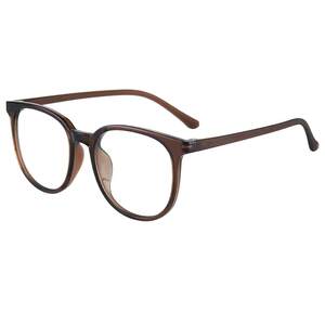 
Cold brown large-frame glasses for short-sighted women can be equipped with prescription astigmatism lenses without makeup artifacts to show the face and small eyes frame