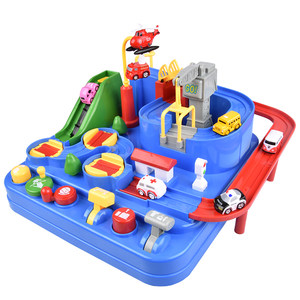 Car adventure adventure rail car parking lot Douyin toy male early education puzzle children boys break through