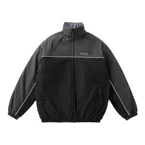 
LAMLICKA trendy brand contrasting color double-sided light cotton coat men's autumn and winter new casual couple wear each other's cotton coat jacket