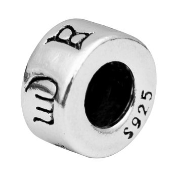 Sterling silver six-character mantra transfer beads s925 large hole diy