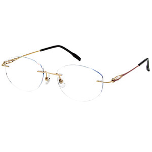 
Ultra-light frameless glasses for women with myopia can match the degree of non-faced square and round face to make them look slim without borders, high intelligent pure titanium lens frame
