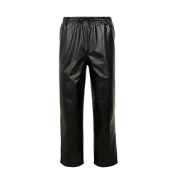 Tall Men's Extra-long Version Of Cotton Leather Pants For Riders In Winter, Thickened Velvet, Windproof, High-waisted Warm Work Clothes, Labor Protection Leather Pants