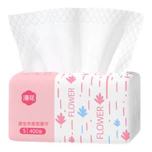 
Manhua tissue paper 400 sheets/pack household affordable five-layer thickened facial tissue full box skin-friendly maternal and infant tissue
