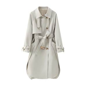 Nagweier's small-sized design-sensing windbreaker for women's spring and autumn 2025 new high-end mid-length workwear style jacket