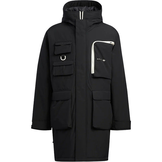 Adidas/Adidas Genuine Sanye Men's Winter Movement Mid -length warm hooded hooded cotton HS9459