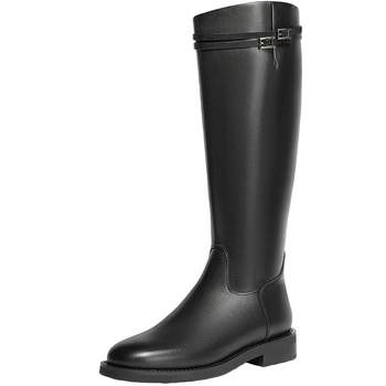 Tian Xiwei and Zhang Ruonan's same style Belle Gemini Knight high boots winter plus velvet large tube waist slimming women's shoes preview