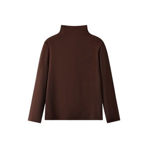 
Mulberry silk children's bottoming shirt, turtleneck top, men's and women's long-sleeved bottoming shirt, spring T-shirt inside