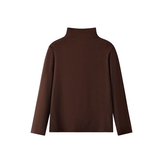 
Mulberry silk children's bottoming shirt, turtleneck top, men's and women's long-sleeved bottoming shirt, spring T-shirt inside