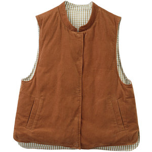 
Ready stock [Quality Simple Life] Retro Chinese style reversible down vest women's short winter cotton straight trousers