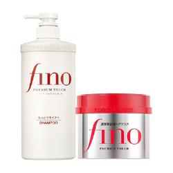 Fino Translucent Beauty Serum Shampoo And Hair Mask Combination 550ml+230g Deeply Nourishes, Smoothes And Shines