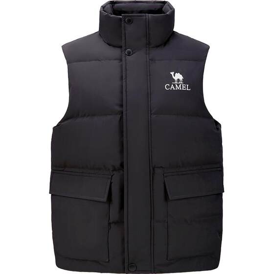 
Camel men's down vest 2025 autumn and winter new water-repellent thickened thermal jacket versatile work vest for women