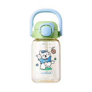 
Lock and Lock ppsu water cup for students going to school special children's cup plastic baby straw cup kindergarten kettle