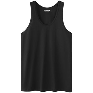 Three-needle men's vest for men 60 pure cotton ribbed summer thin cotton sweat-absorbing sleeveless inner bottoming sweatshirt