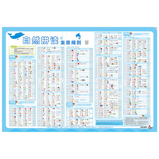 Primary school English Natural spelling pronunciation rules Table Getting started to learn artifact international phonetic symbol pronunciation with sound hanging diagram card
