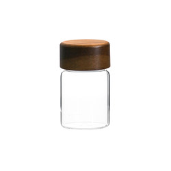 Wenwan moisture-proof glass sealed jar with wooden lid cultured pearl bottle