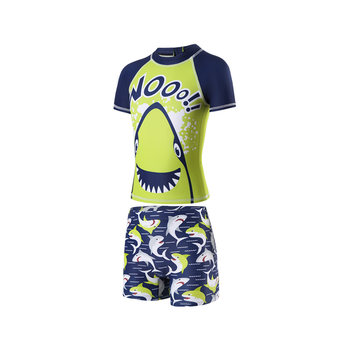 Yimeishan split short-sleeved printed swimsuit
