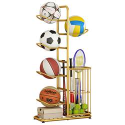 Basketball storage rack for home indoor football and volleyball rack