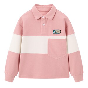 
MINIPEACE Peacebird Children's Clothing Boys POLO shirt Children's spliced ​​long-sleeved T-shirt Large back picture Spring clothing new trend