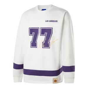 
NBA official authentic hip-hop style ice hockey uniform Yang Hansen/Curry/Doncic long-sleeved T-shirt for men and women