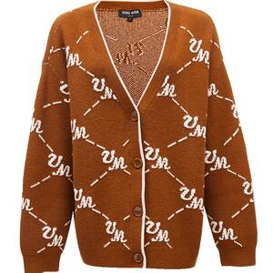 
Vero Moda Outlet sweater knitted cardigan for women in autumn and winter clearance loose V-neck letter jacquard loose jacket