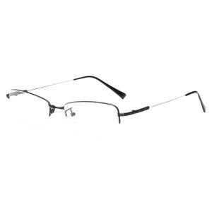 Memory titanium alloy frame half-frame men's and women's model with myopia glasses 50-100-150-300-400-600 degrees