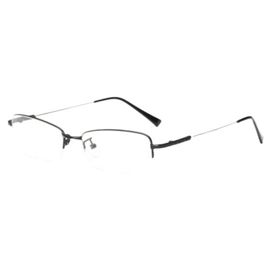Memory titanium alloy frame half-frame men's and women's model with myopia glasses 50-100-150-300-400-600 degrees