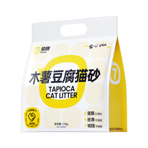 
Qi Oh cassava tofu mixed cat litter deodorizes and clumps without sticking to the bottom, special near dust-free dog litter for kittens to remove urine odor