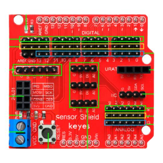 Keyes Sensor Shield v5.0 Arduino Uno用拡張ボード