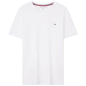 Tommy25 new autumn and winter men's pure cotton embroidered round neck bottoming casual commuting multi-color short-sleeved T-shirt