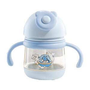 Betasse learning drinking cup duckbill cup baby baby over 6 months old anti-choking cup PPSU straw bottle cup
