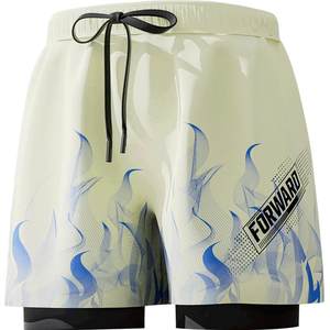 
Men's swimming trunks 2025 new professional double-layer quick-drying large size anti-embarrassing adult hot spring beach pants set equipment