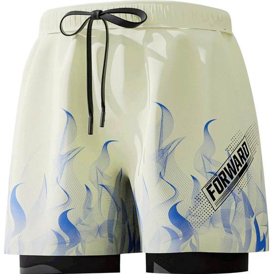 
Men's swimming trunks 2025 new professional double-layer quick-drying large size anti-embarrassing adult hot spring beach pants set equipment